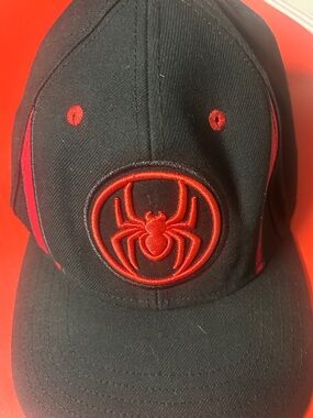 Black & Red Spider Logo Baseball Cap
